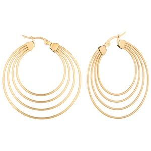 New! Spiral Hoops Earrings Gold